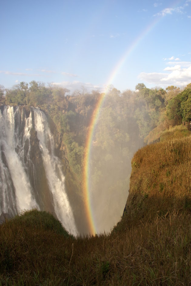 Regenboog bij de Vicoria Falls