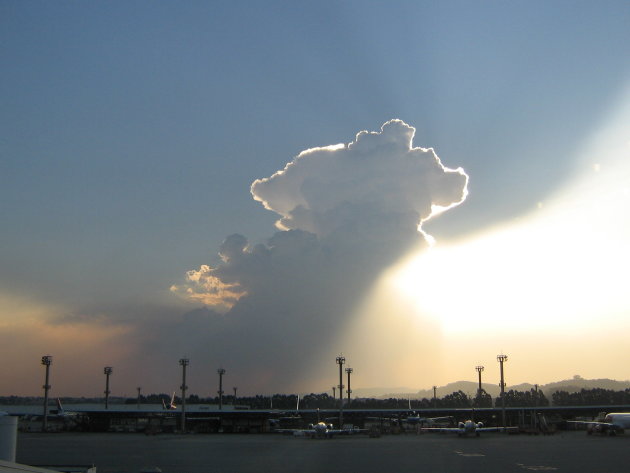 Cumulonimbus during sunset