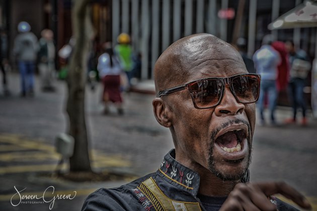 Local is singing in the streets of Capetown