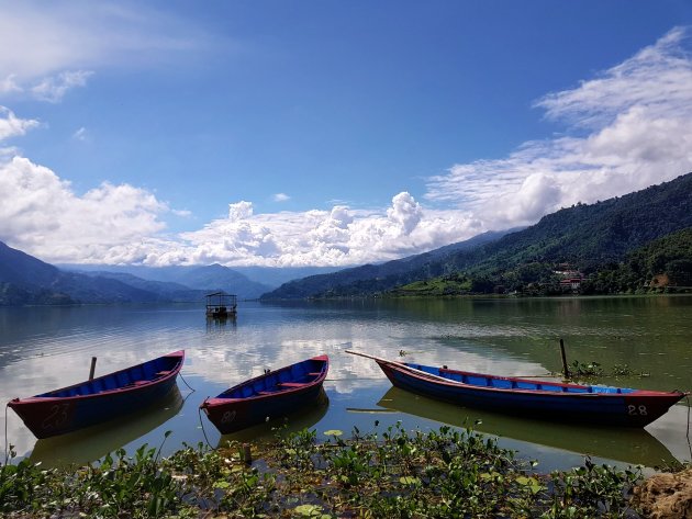 Phewa Tal meer in Pokhara