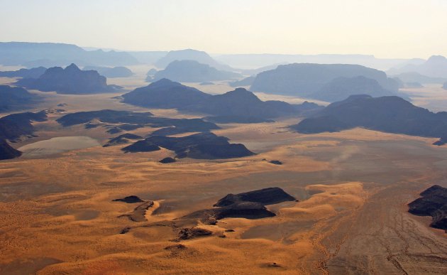 Boven de Wadi Rum