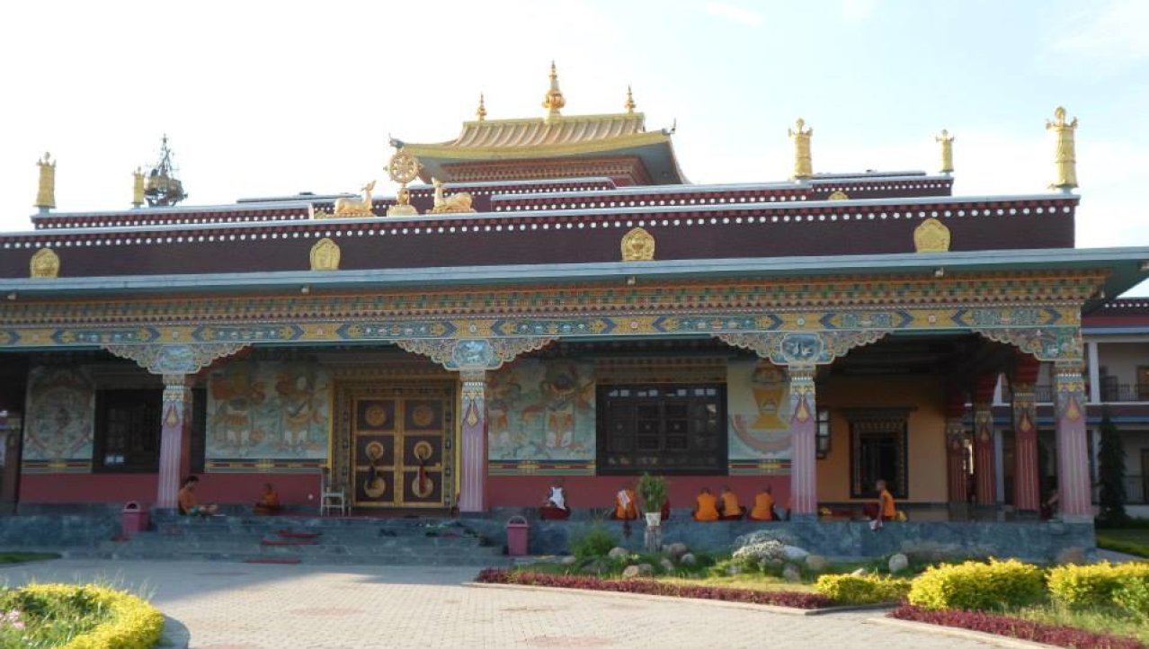 Een klooster in Lumbini
