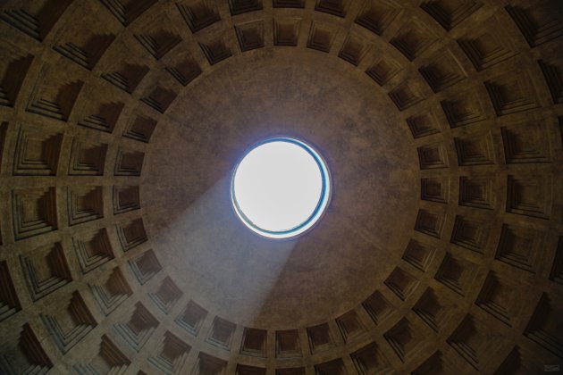 De koepel en het oculus van het Partheon