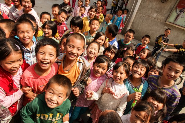 Schoolkindjes in China