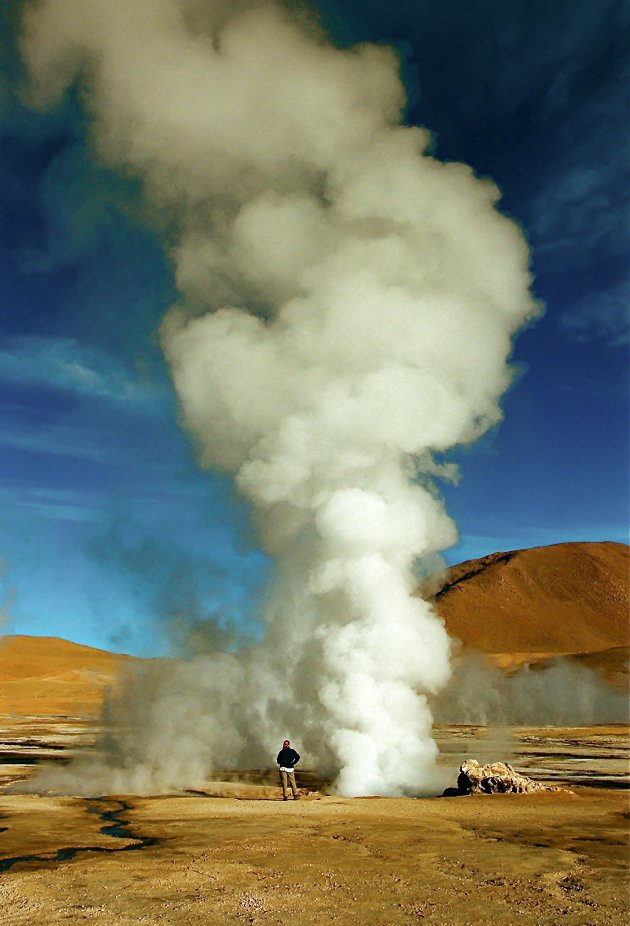 Geisers in de Atacama woestijn