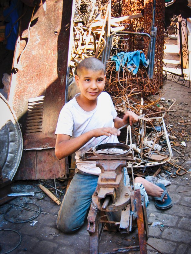 Marrakech werken op straat