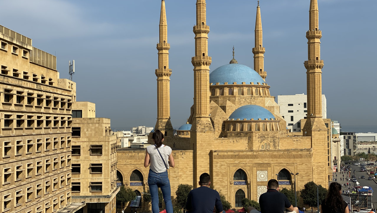 Uitzicht op de Mohammad Al-Amin Mosque