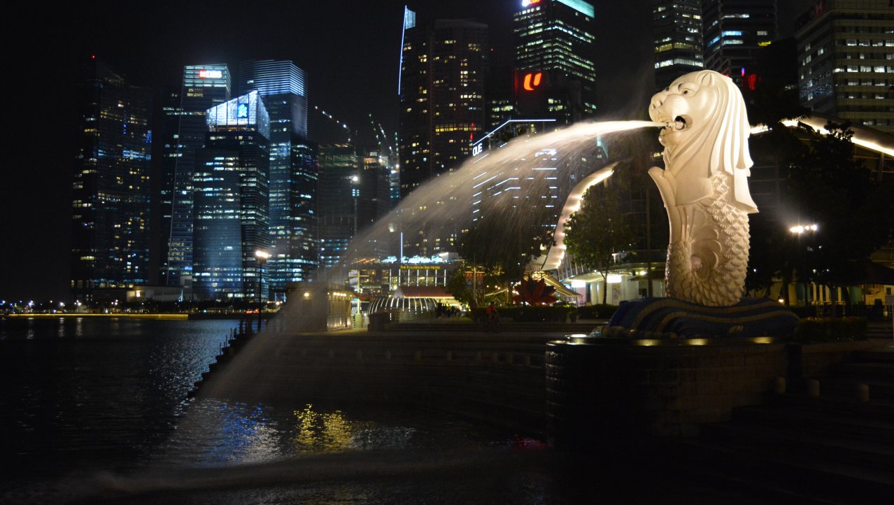 De mascotte van Singapore, een bezoekje waard!