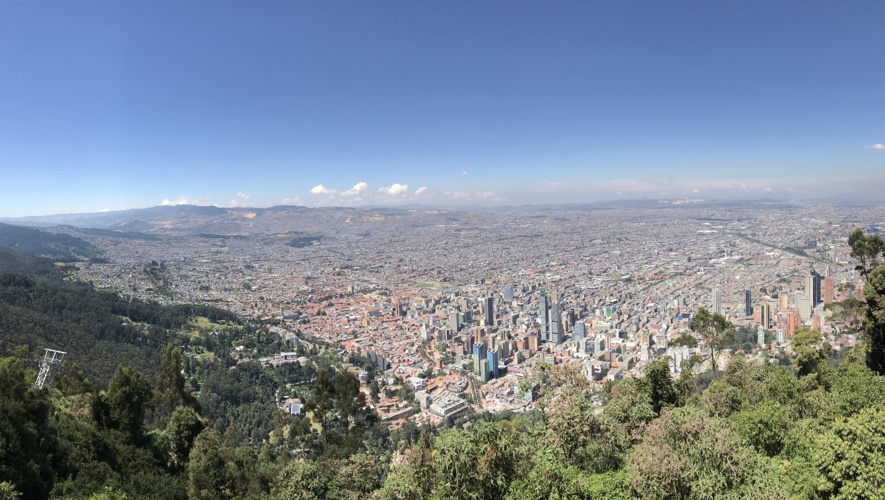 Uitzicht over Bogota vanaf Monserrate