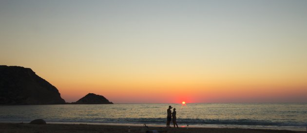 Sunset at Myrtos beach