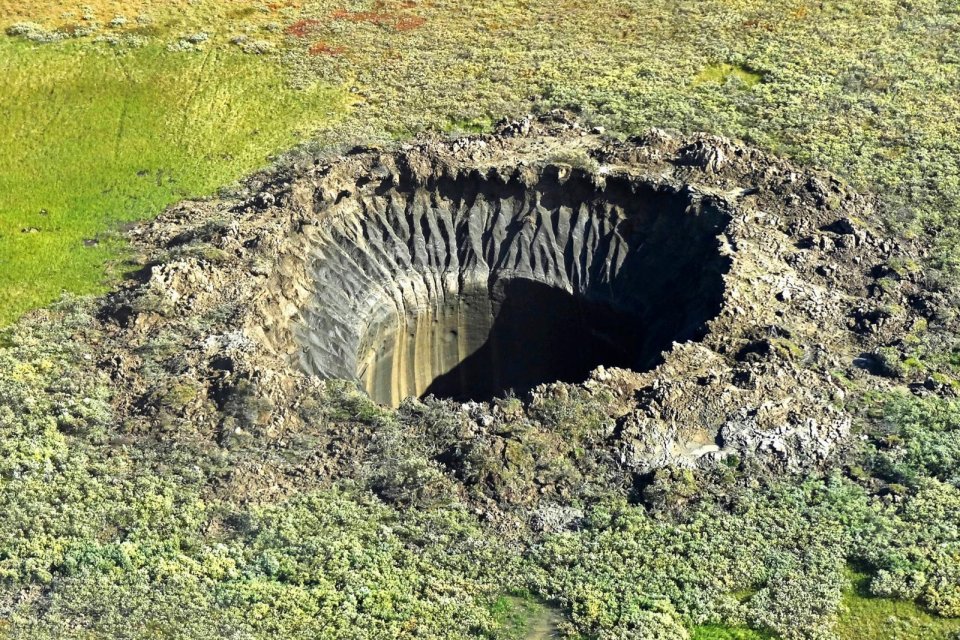 Siberische Jamal-schiereiland: gapende kraters CREDIT ANP