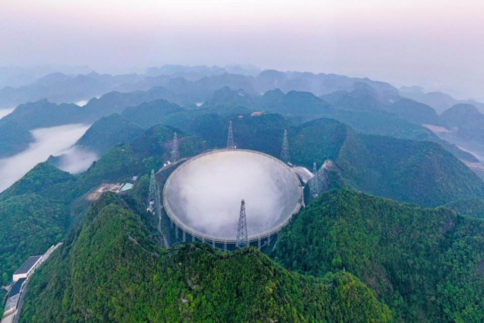 Five hundred meter aperture spherical telescope, China. Foto: Xinhua News Agency - Eyevine