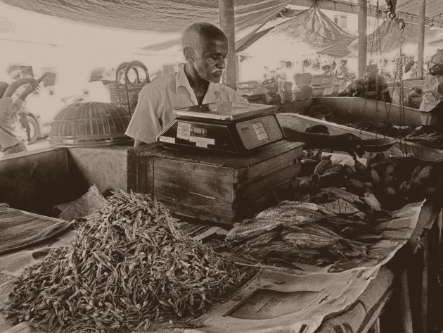 Vismarkt op Sri Lanka