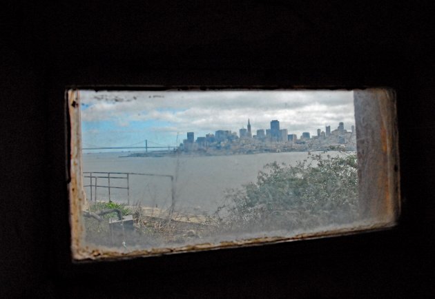 Zicht op San Francisco vanaf Alcatraz
