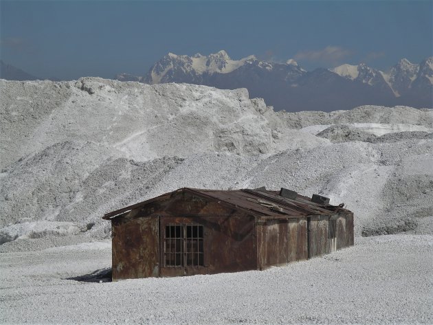 Sneeuw en zout, wit wit wit Xinjiang