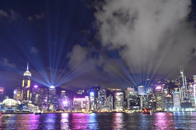 Lichtshow in Hongkong