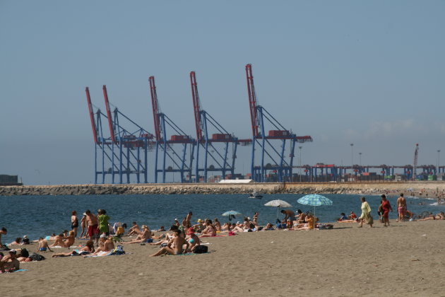Vreemd strand Malaga.