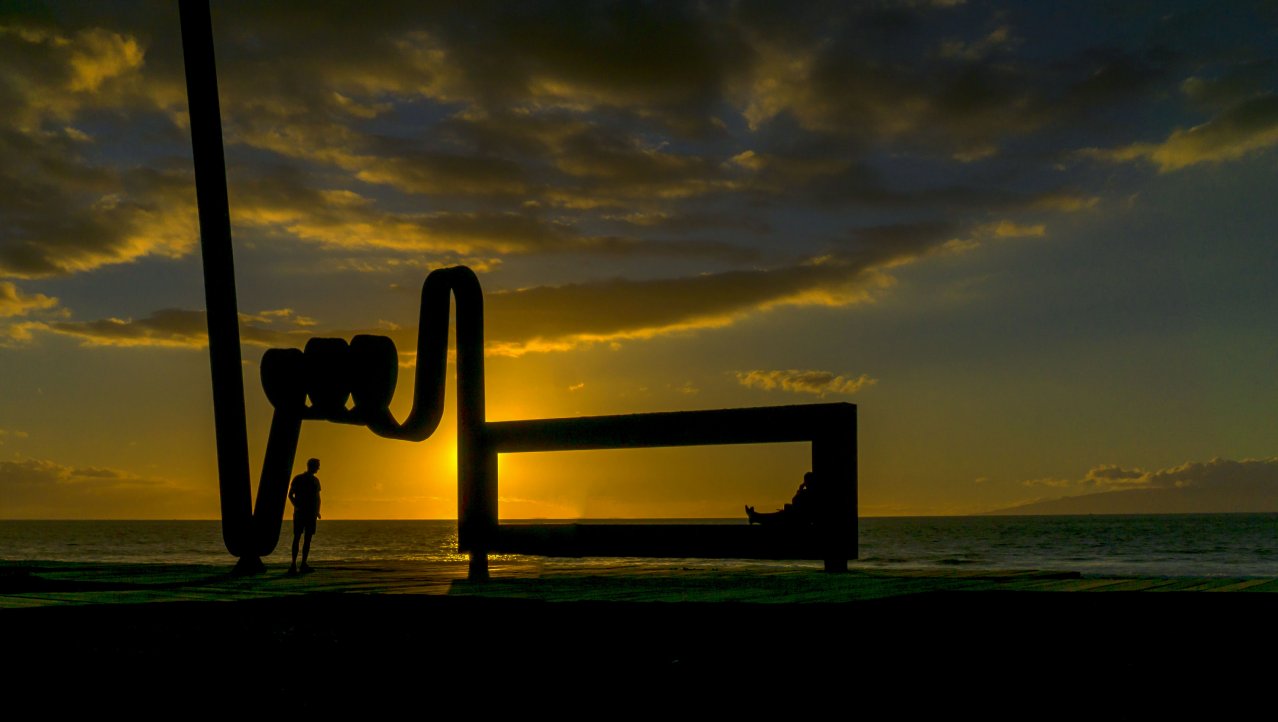 Silhouet sculptuur Playa de las Americas