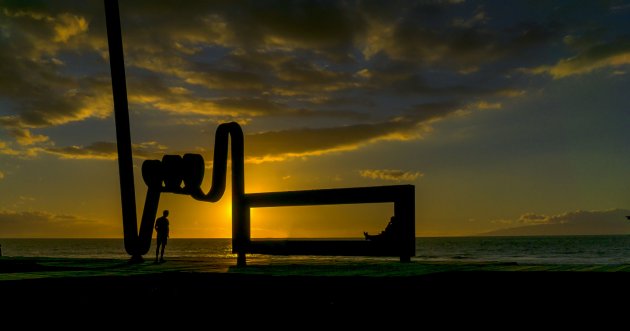 Silhouet sculptuur Playa de las Americas