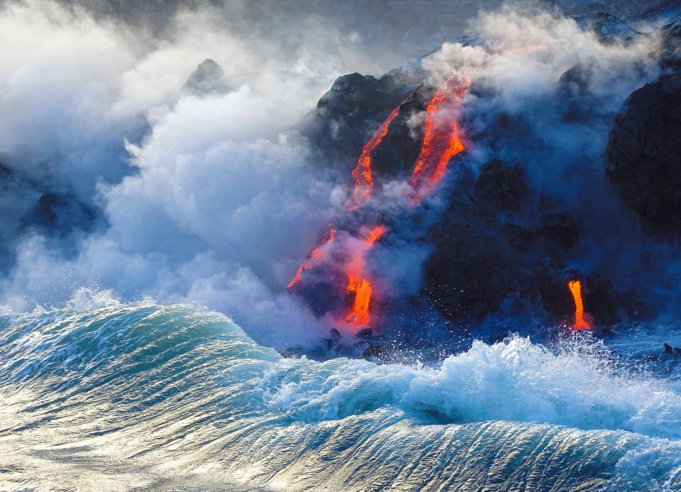 Vulkaanuitbarsting op Big Island, Hawai door Nikki Born