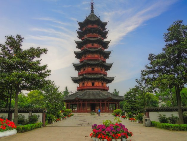 Park en toren in Suzhou