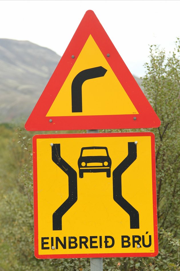 IJsland Verkeersbord