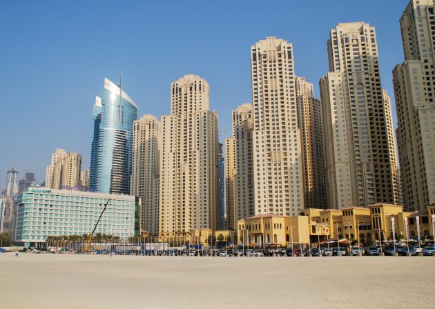 Het strand van Dubai