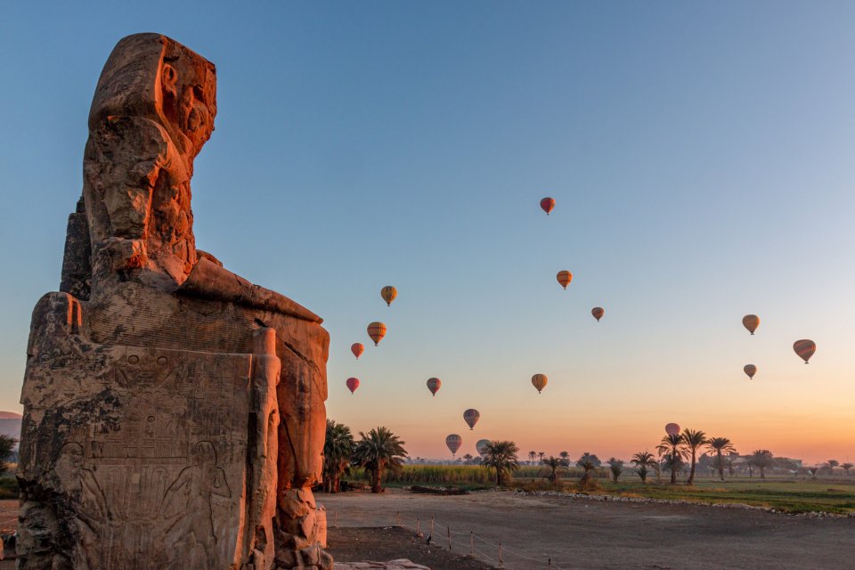 Luchtballonnen boven Luxor, Egypte. Foto: Getty Images