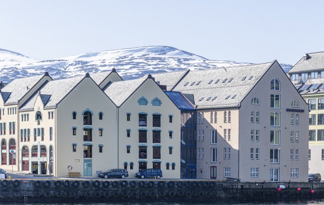 Alesund , haven aan de Hurtigruten reis