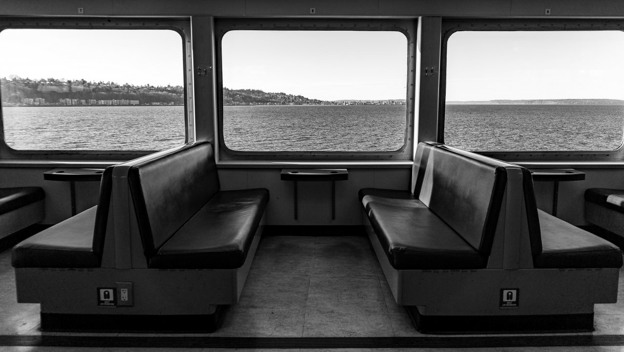 De ferry van Seattle naar Bainbridge Island