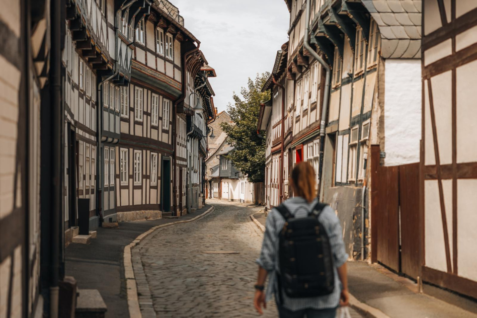 Een van de vele prachtige vakwerkhuizen in Goslar. Foto Cuno de Bruin