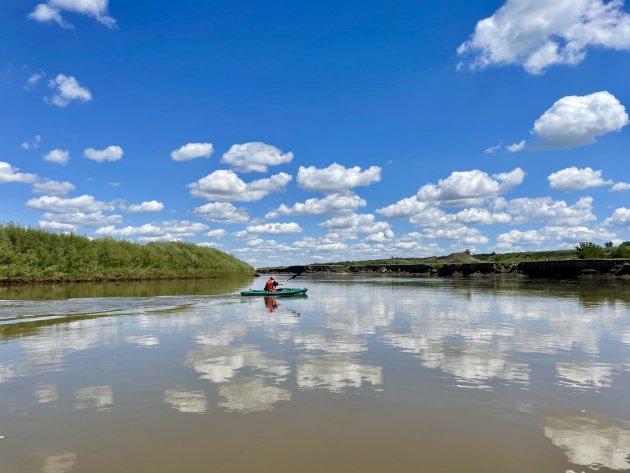 Kanoën op Red Deer River