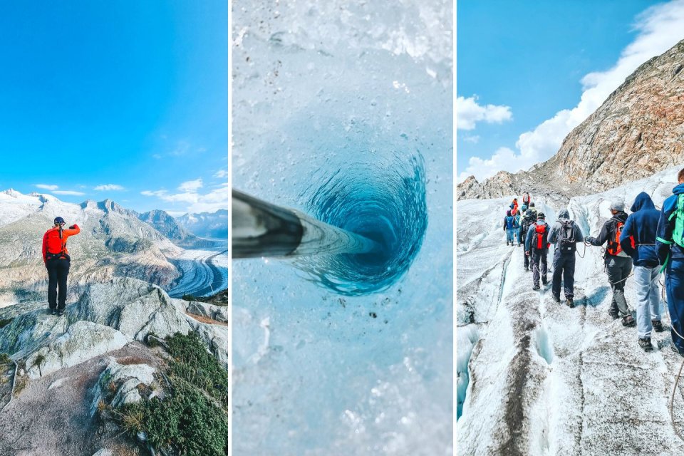 Aletsch-gletsjer, Zwitserland. Foto's: Niel van Herck