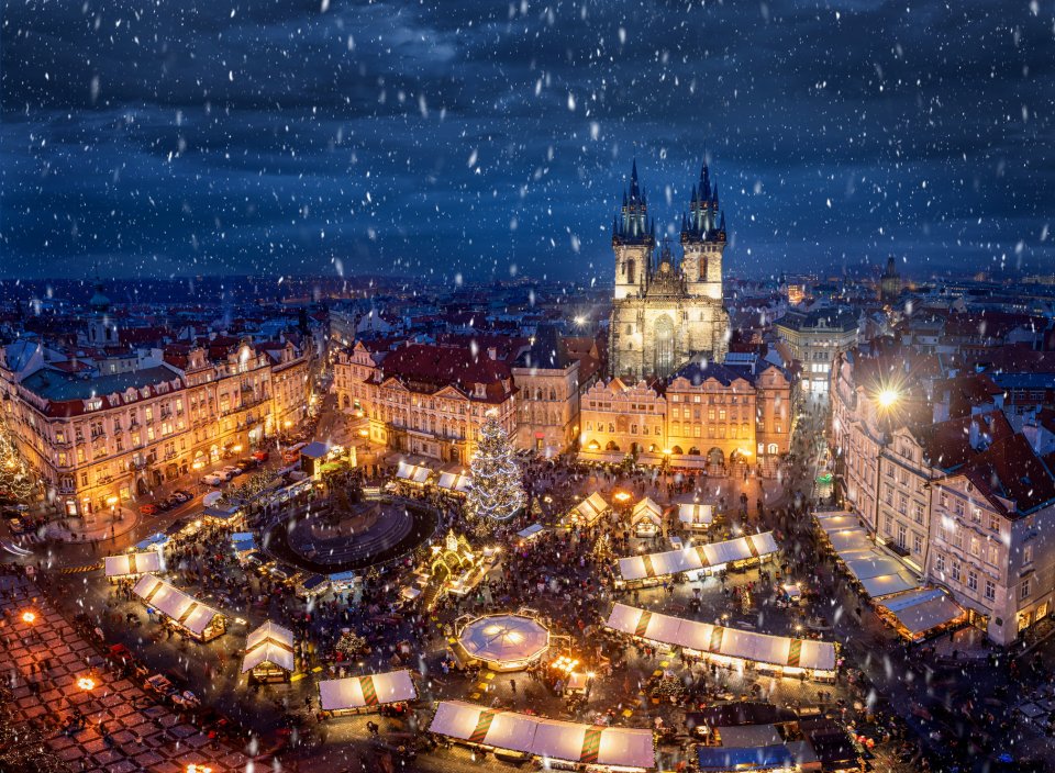 Kerstmis in Praag, Tsjechie. Foto: Getty Images