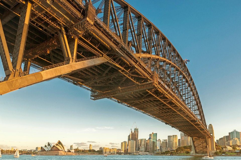 De Sydney Harbour Bridge is de breedste boogbrug ter wereld. Foto: Ellen