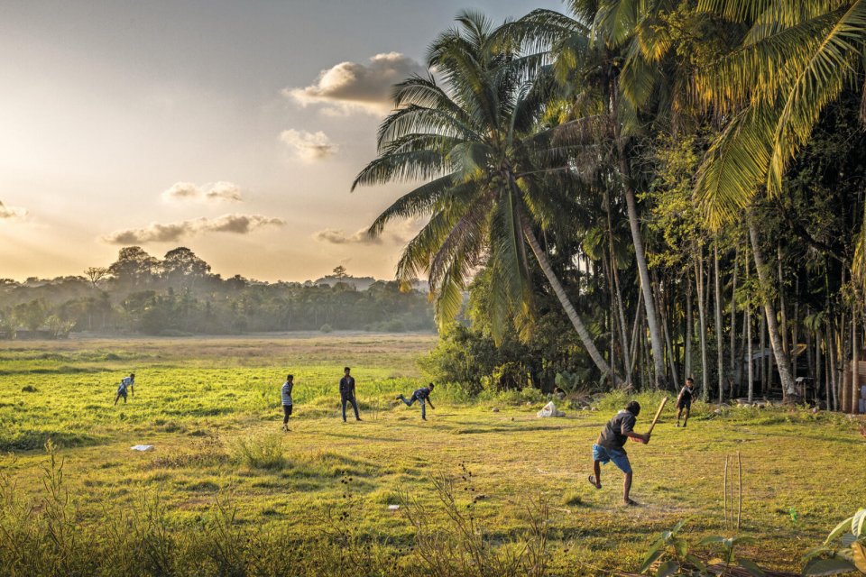 Cricket op de Andamaneilanden in India.