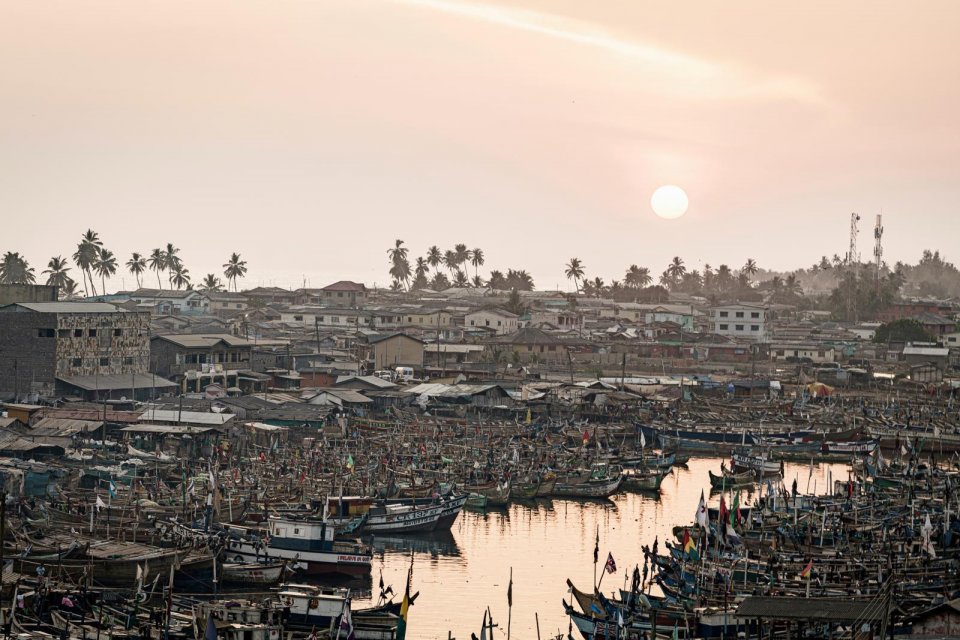 De haven in Elmina-Ghana. Foto: Tim Bilman