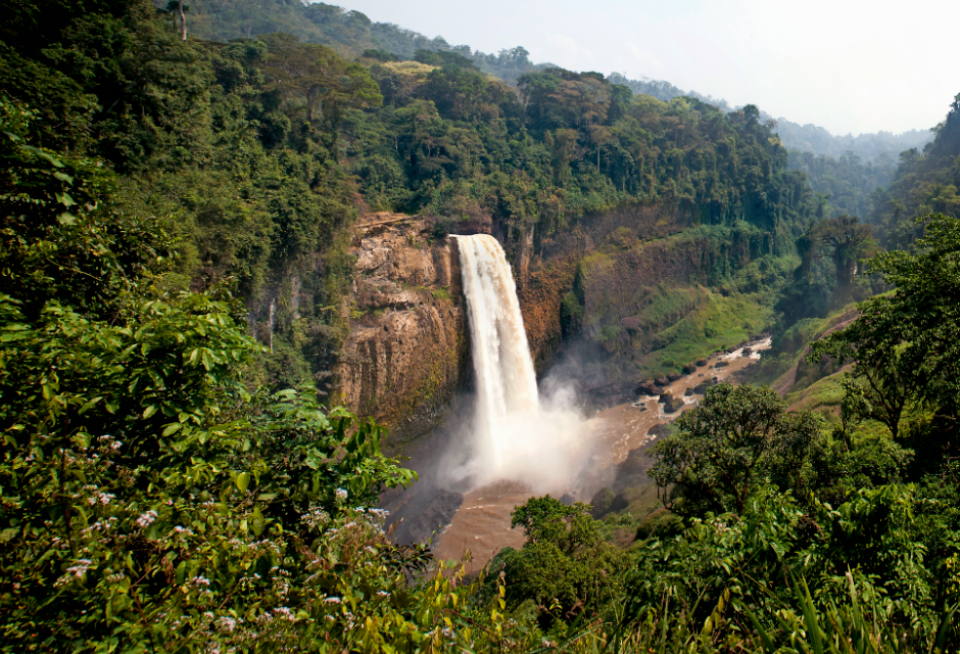 Heilige Ekom Nkam-waterval in Kameroen. Foto: Michael Dehaspe