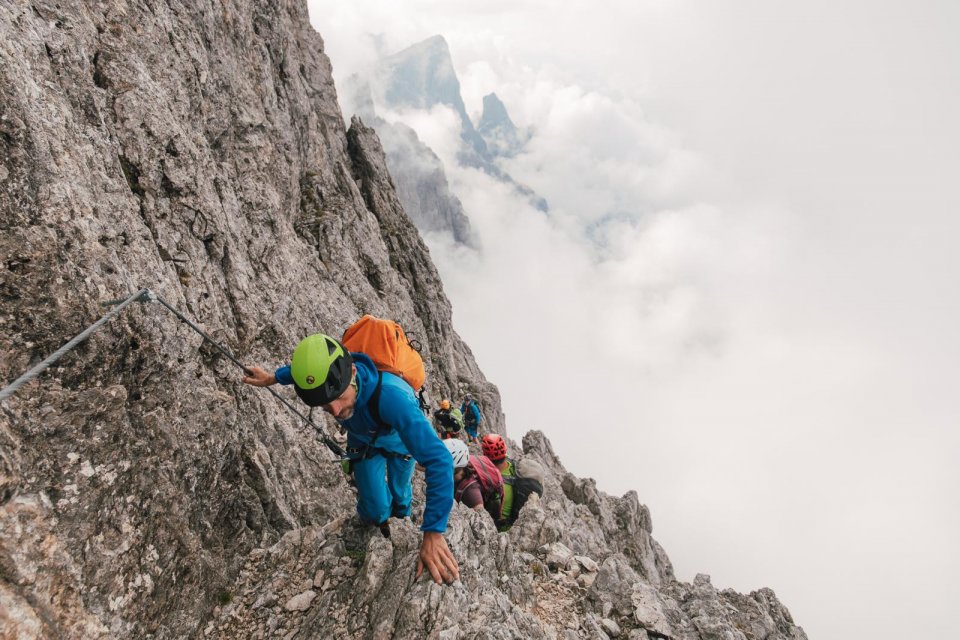 Bergwandelen door de Dolomieten. Foto: Roberto de Pellegrin