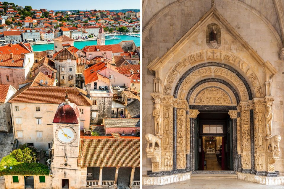 Trogir. Foto links: Getty Images. Foto rechts: Zoran Jelača