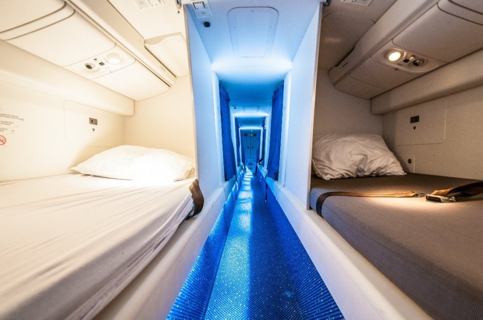 Hier slapen stewardessen. Foto: KLM