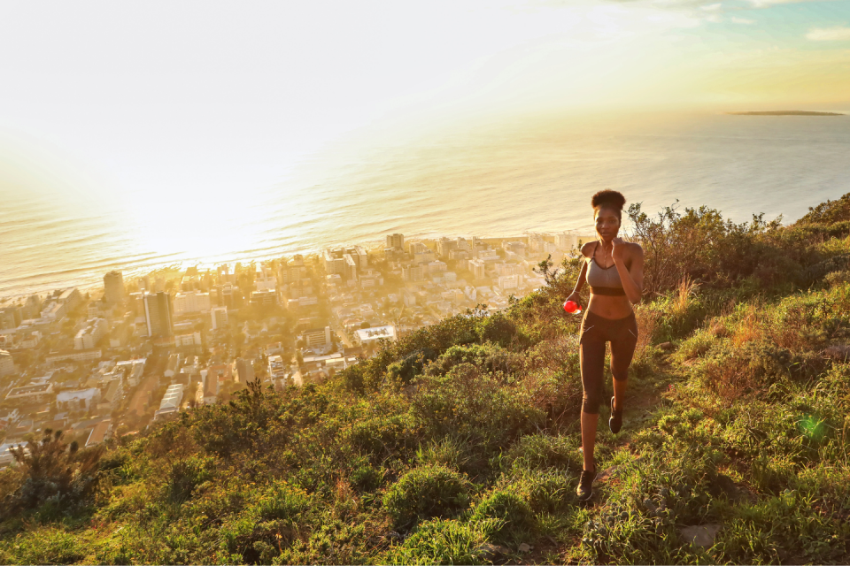 Wandelen, joggen in de bergen van Kaapstad. Foto: Getty Images