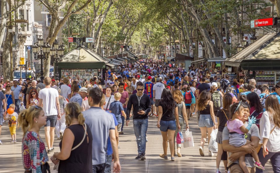 Op deze Europese bestemmingen zijn zakkenrollers het meest actief: Las Ramblas – Barcelona, Spanje. Foto: Getty Images