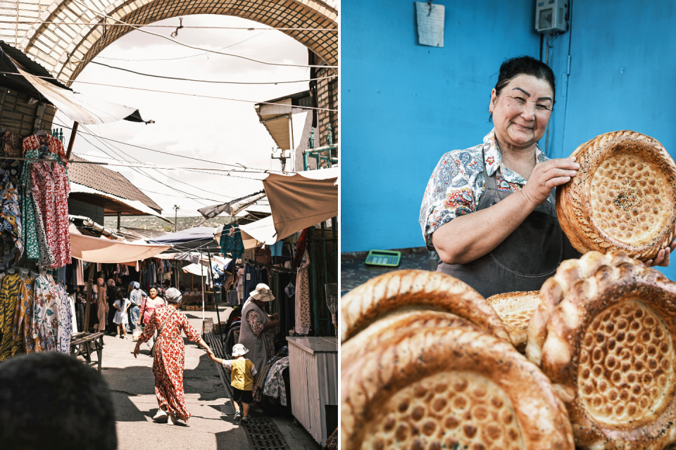 Bezoek de bazaar in Kirgizië. Foto's Tim Bilman