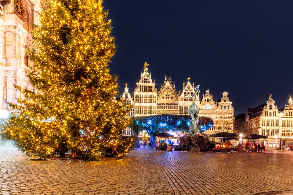 Kerstmarkt in Antwerpen. Foto: Getty Images