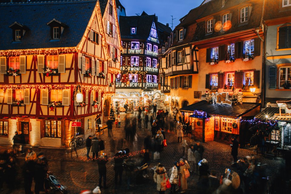 Kerstmarkt in Colmar, Frankrijk. Foto: Getty Images
