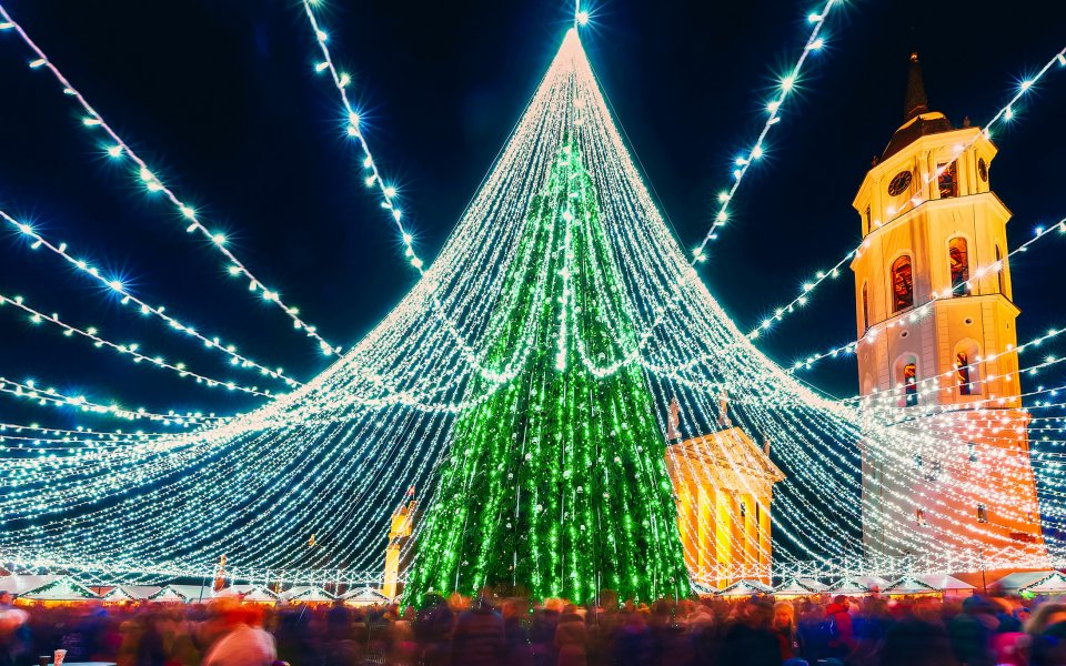 Kerstmarkt in Vilnius, Litouwen. Foto: Getty Images