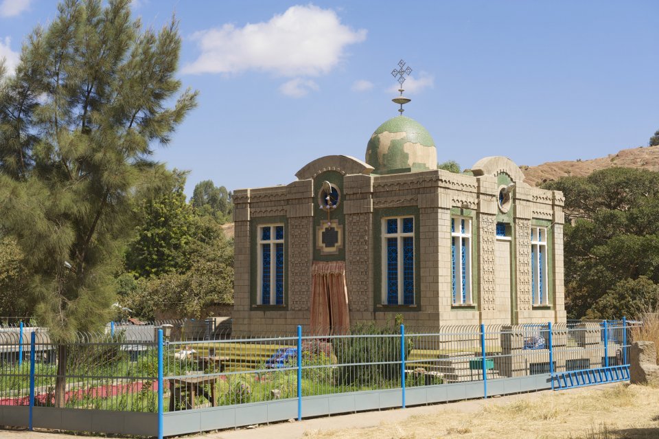 Plekken die je niet kunt bezoeken: De Kapel van de Tablet in Ethiopie. Foto: Getty Images