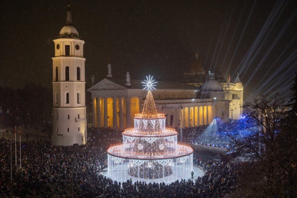 Kerstmis in Vilnius, Litouwen. Foto: Getty Images