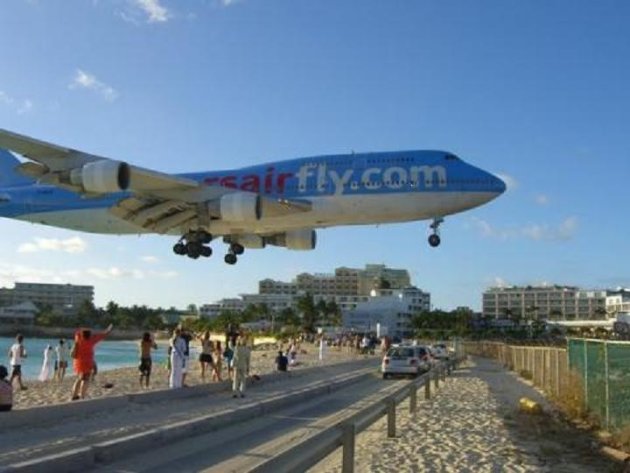 landing op Princess Juliana International Airport St.Maarten